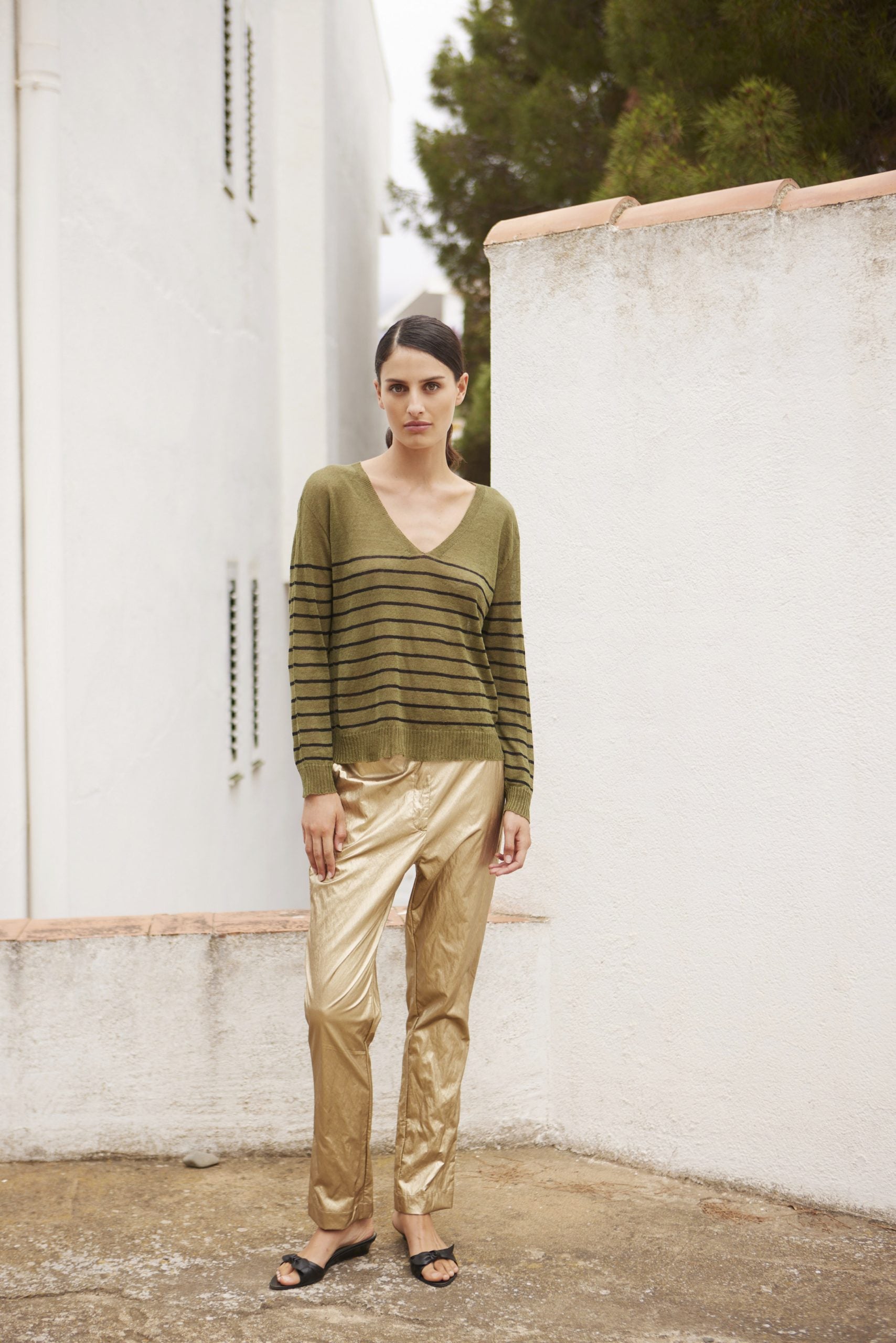 V-neck Pullover Kodak Kaki Black, L