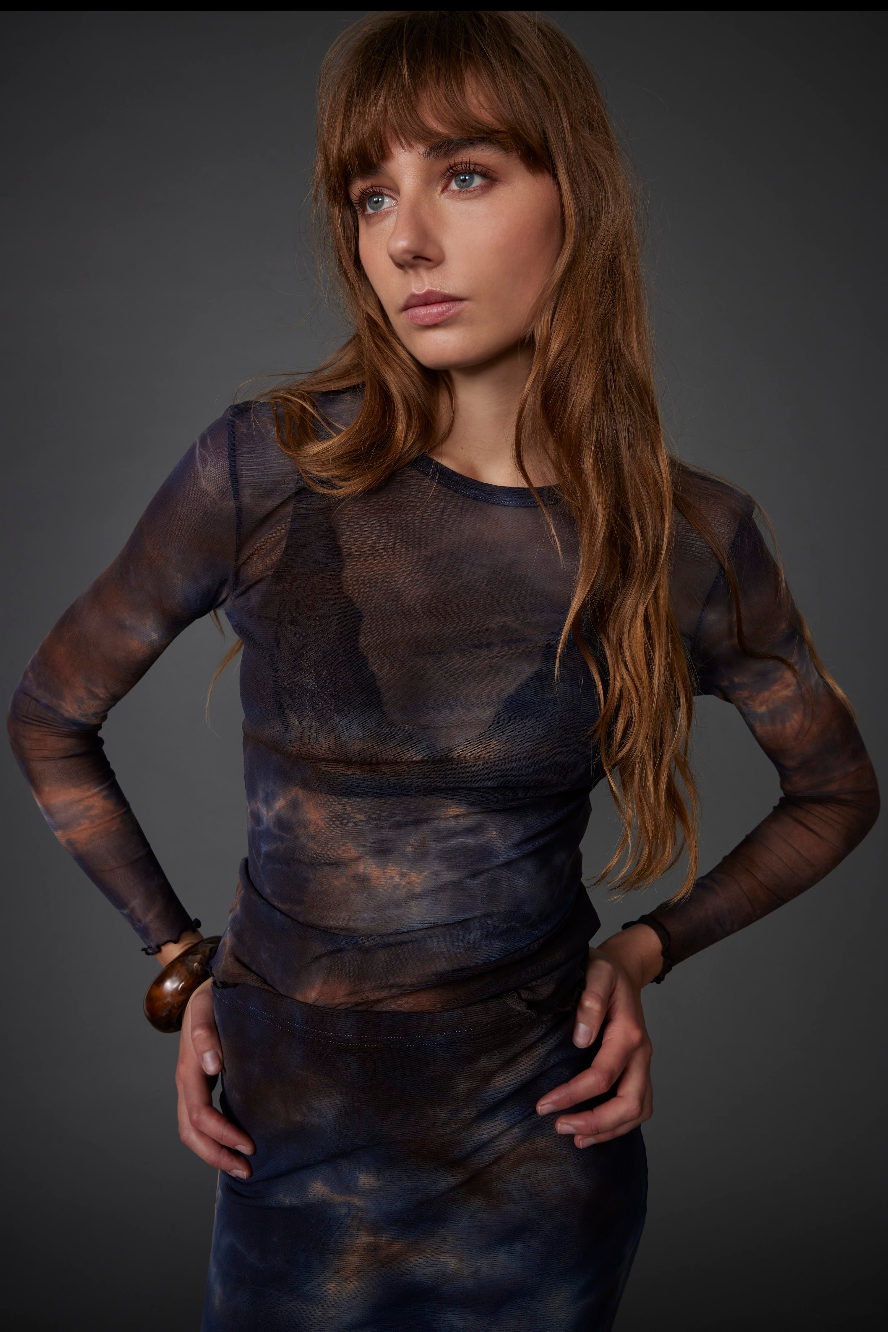 T-SHIRT ML TULLE BICOLOR
