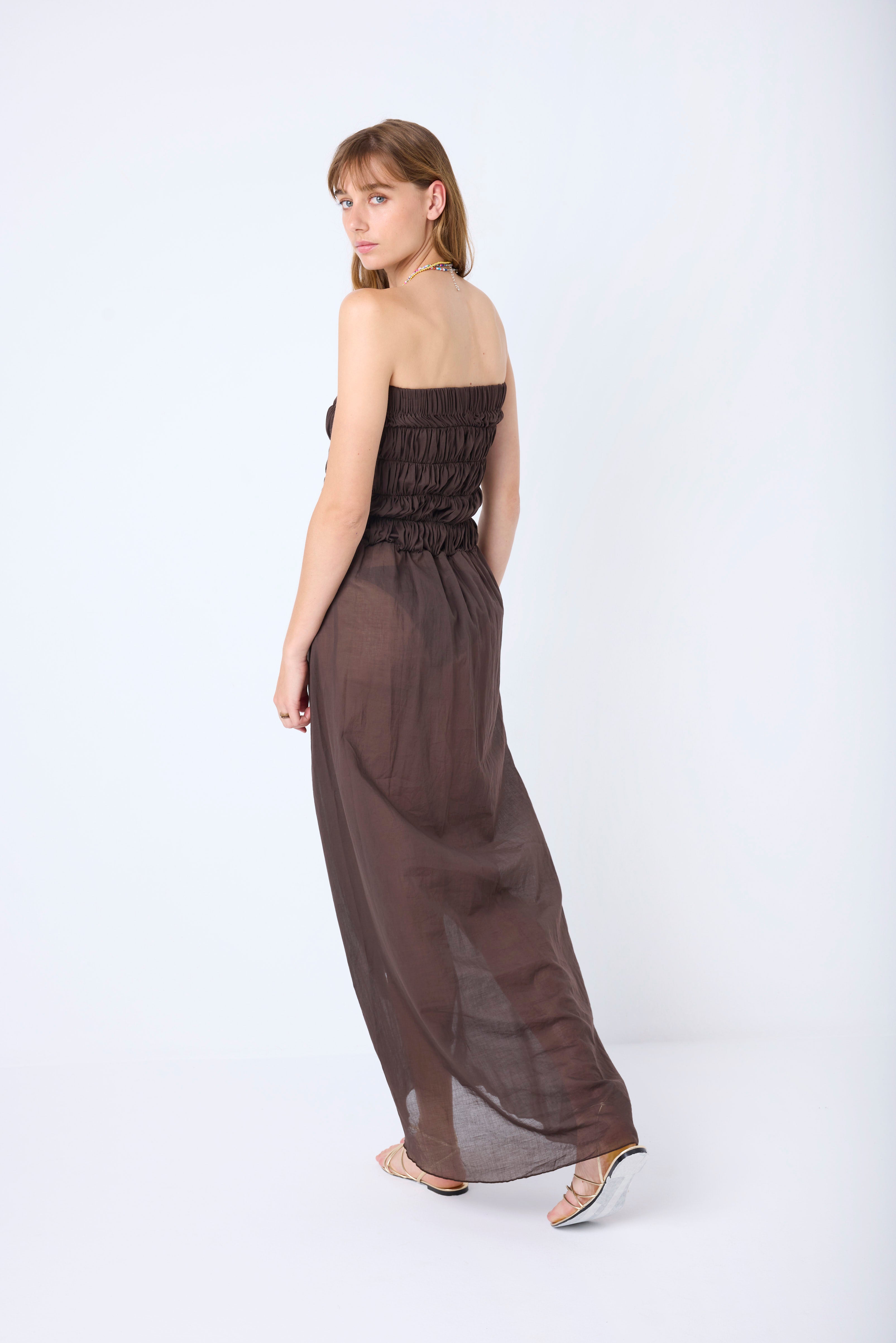 LONG DRESS BANDEAU VOILE