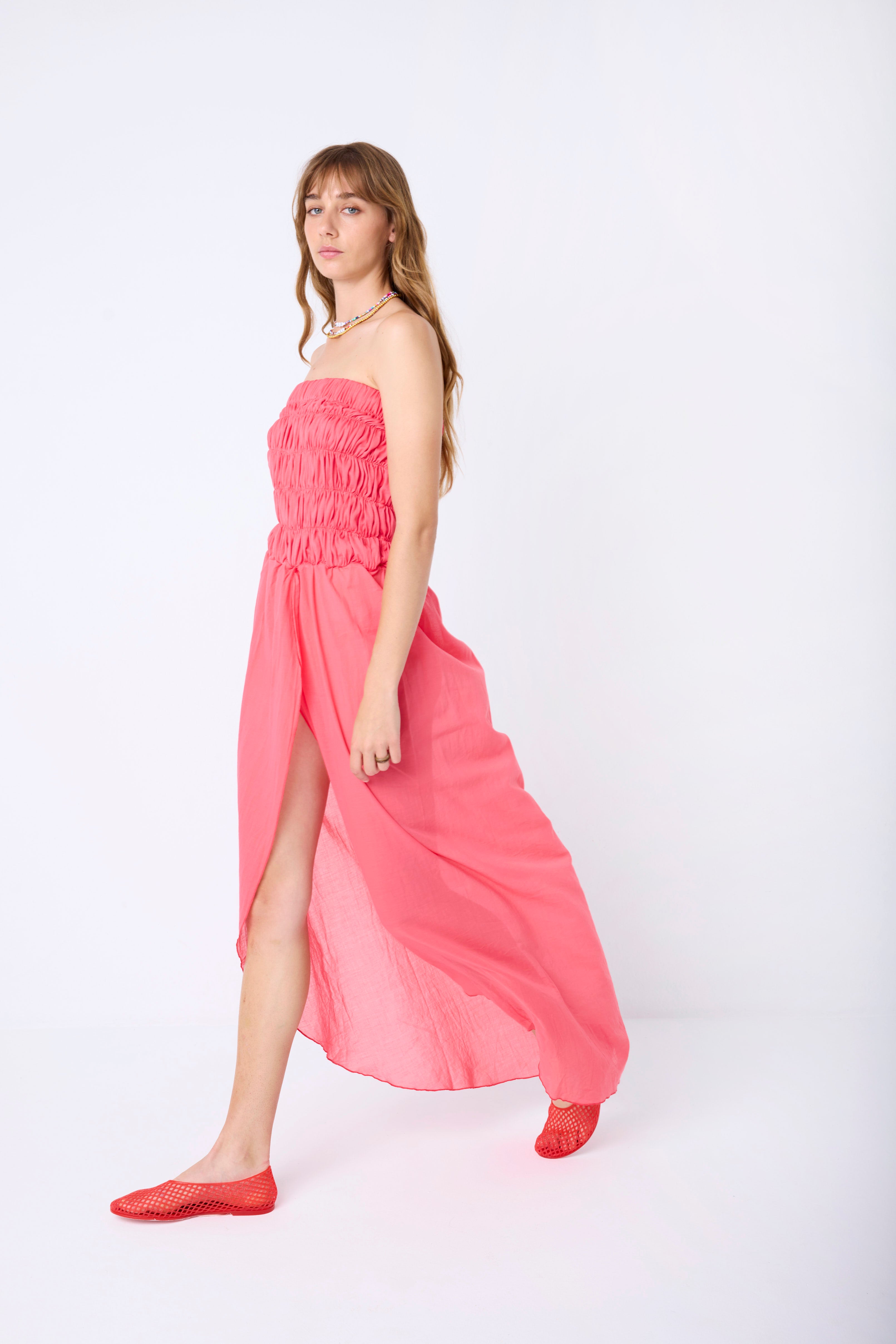LONG DRESS BANDEAU VOILE