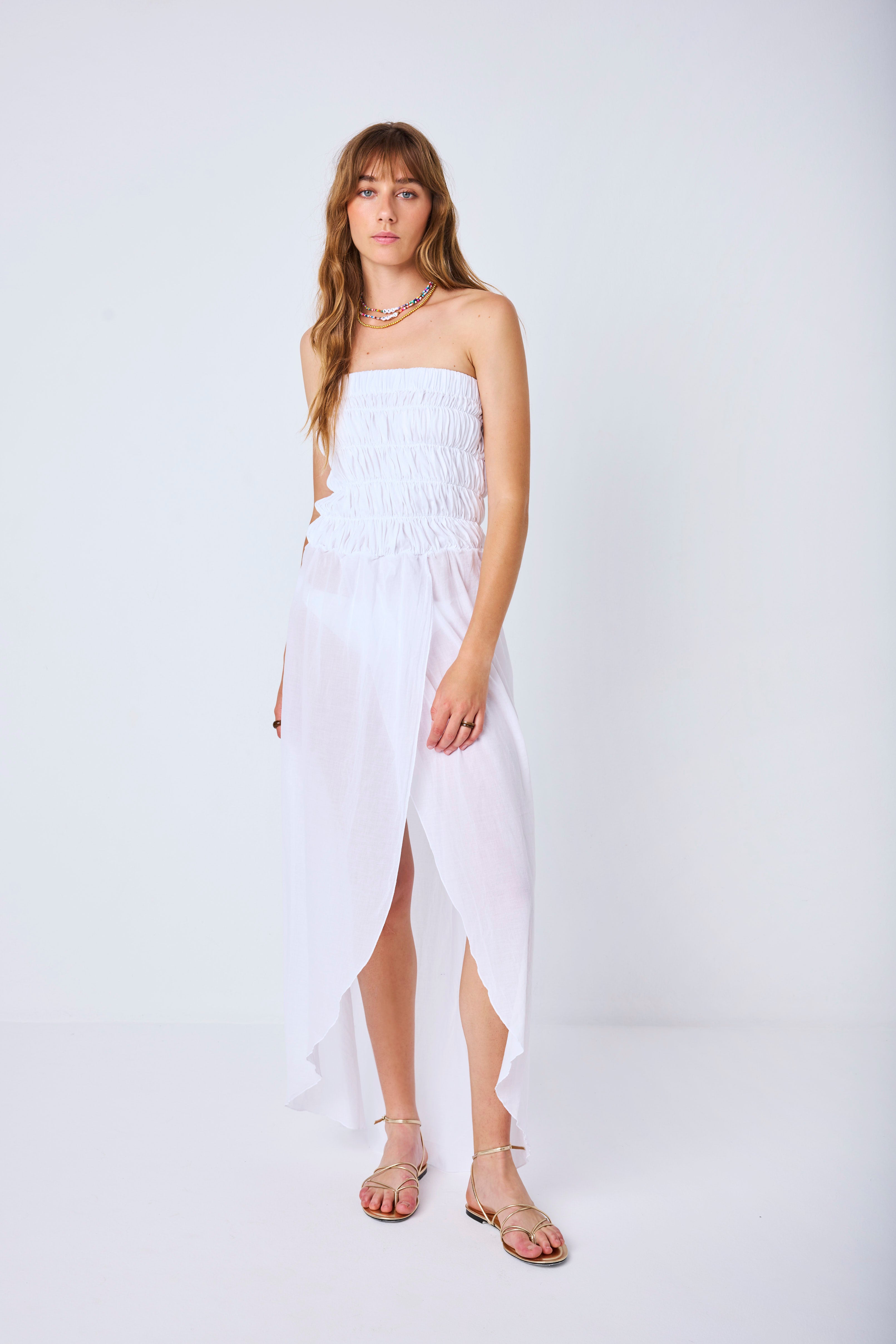 LONG DRESS BANDEAU VOILE
