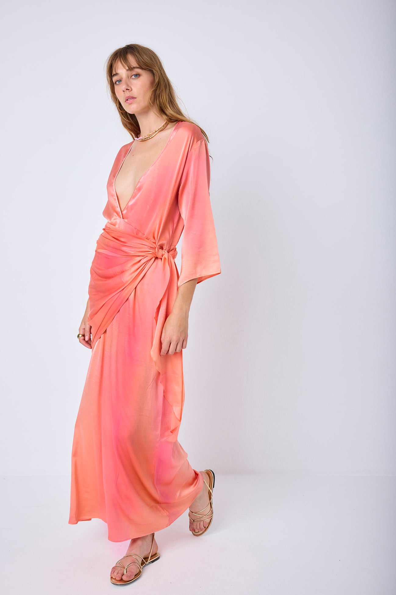 NUDO DRESS SILK BICOLOR