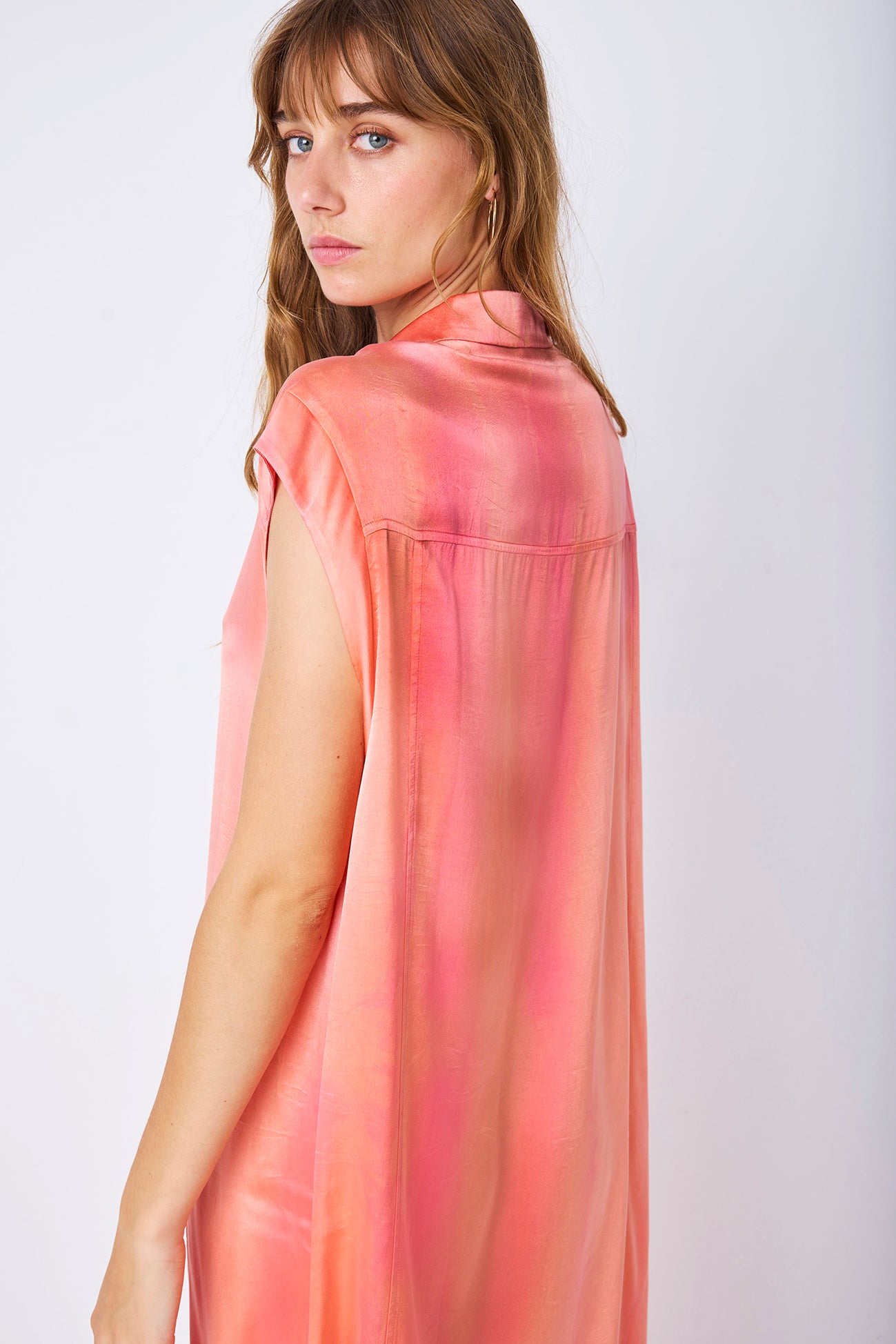 LONG DRESS SM SILK BICOLOR