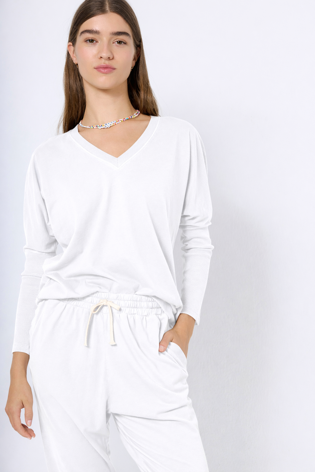 V-NECK T-SHIRT COTTON