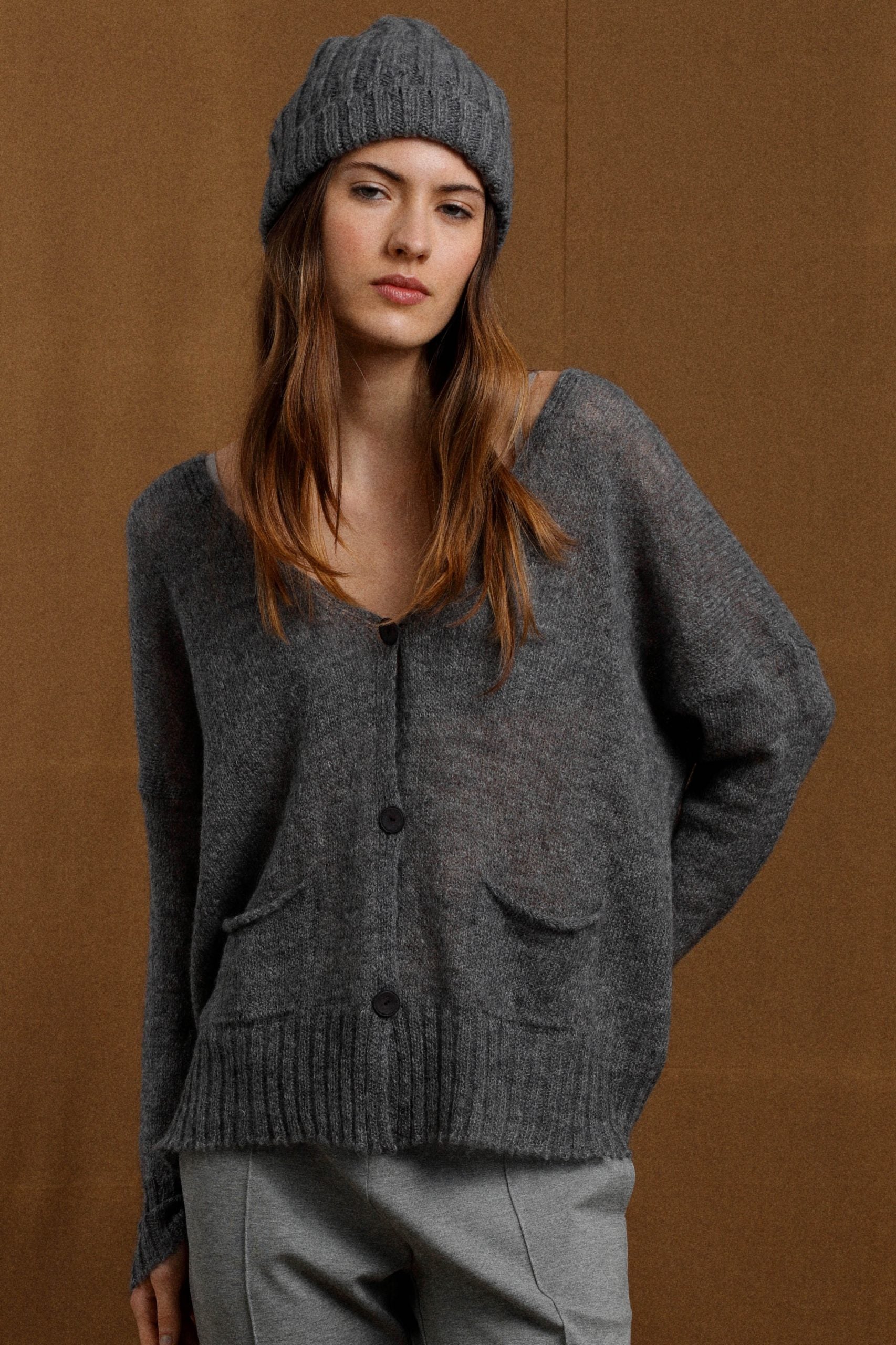 Jacket Alpakina Knit Grey, L