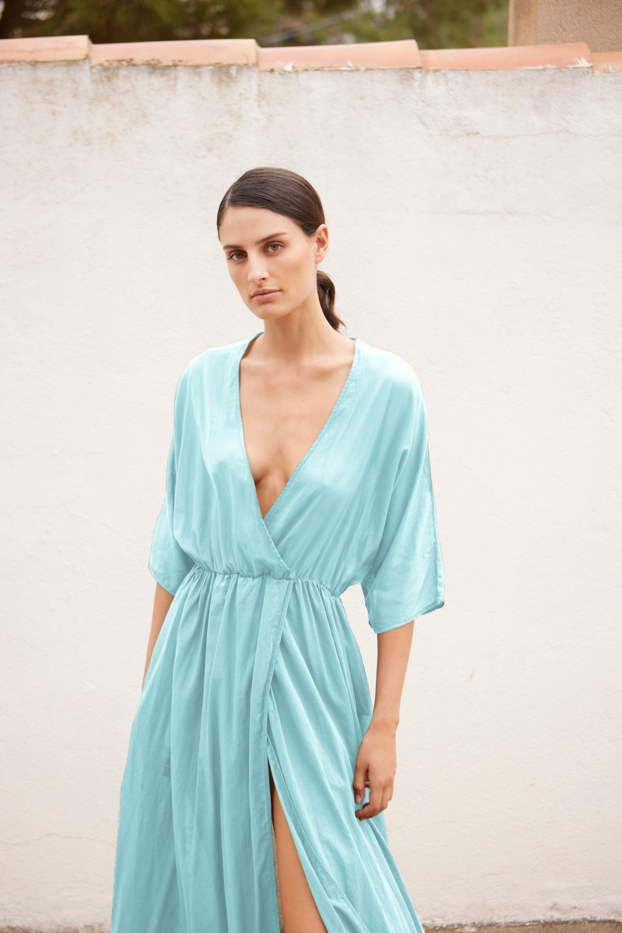 LONG DRESS MC VOILE AQUA