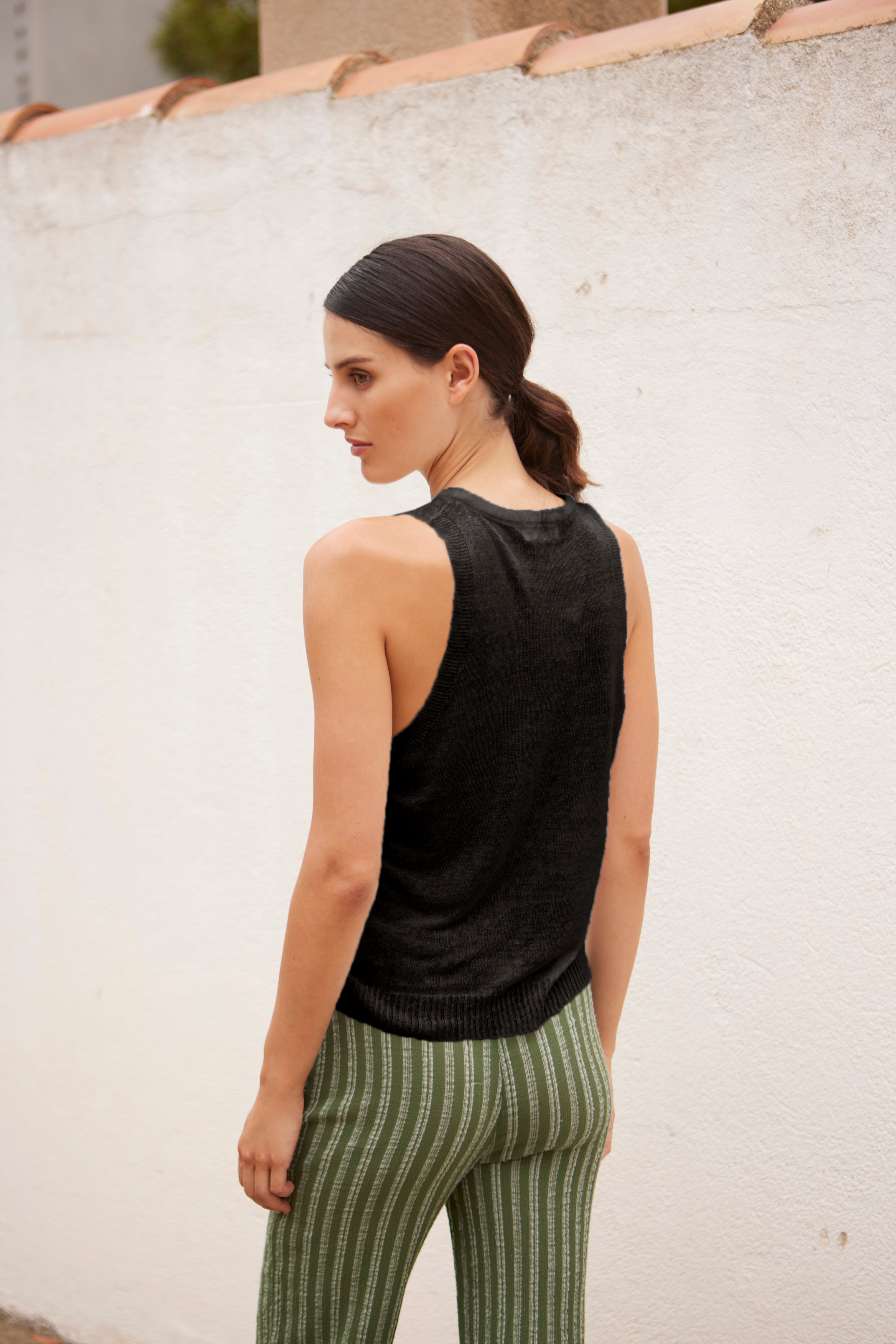 PULLOVER SM LINEN BLACK