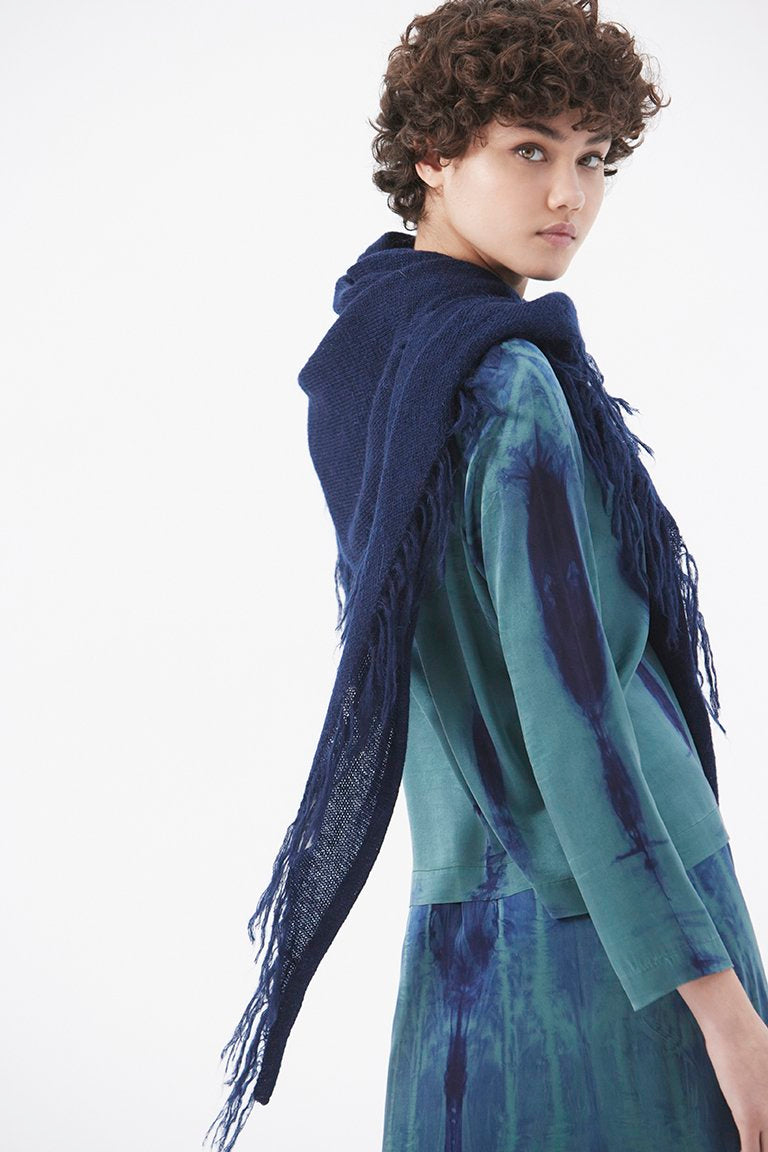 Chal Mohair Knit Navy, U