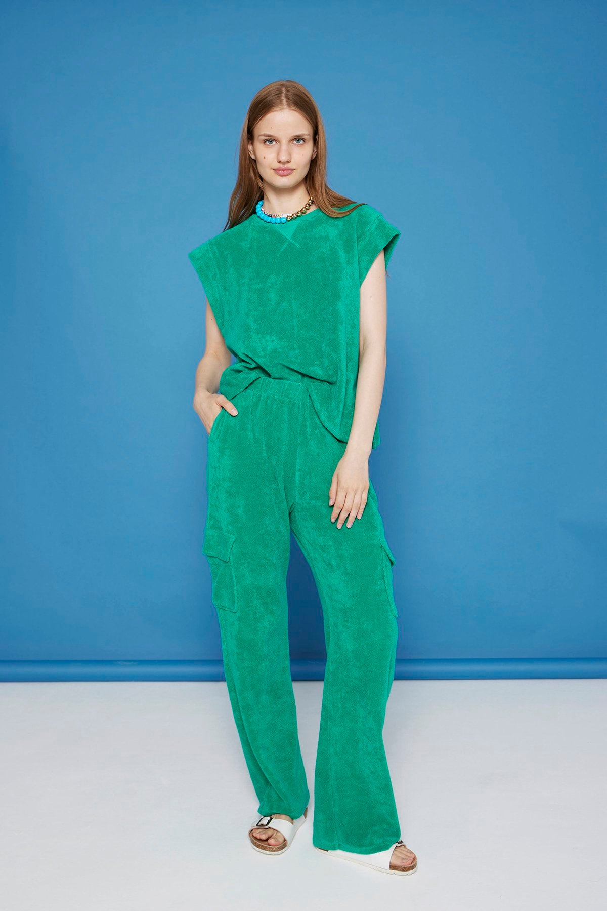 Cargo Pants Towel Mint, M