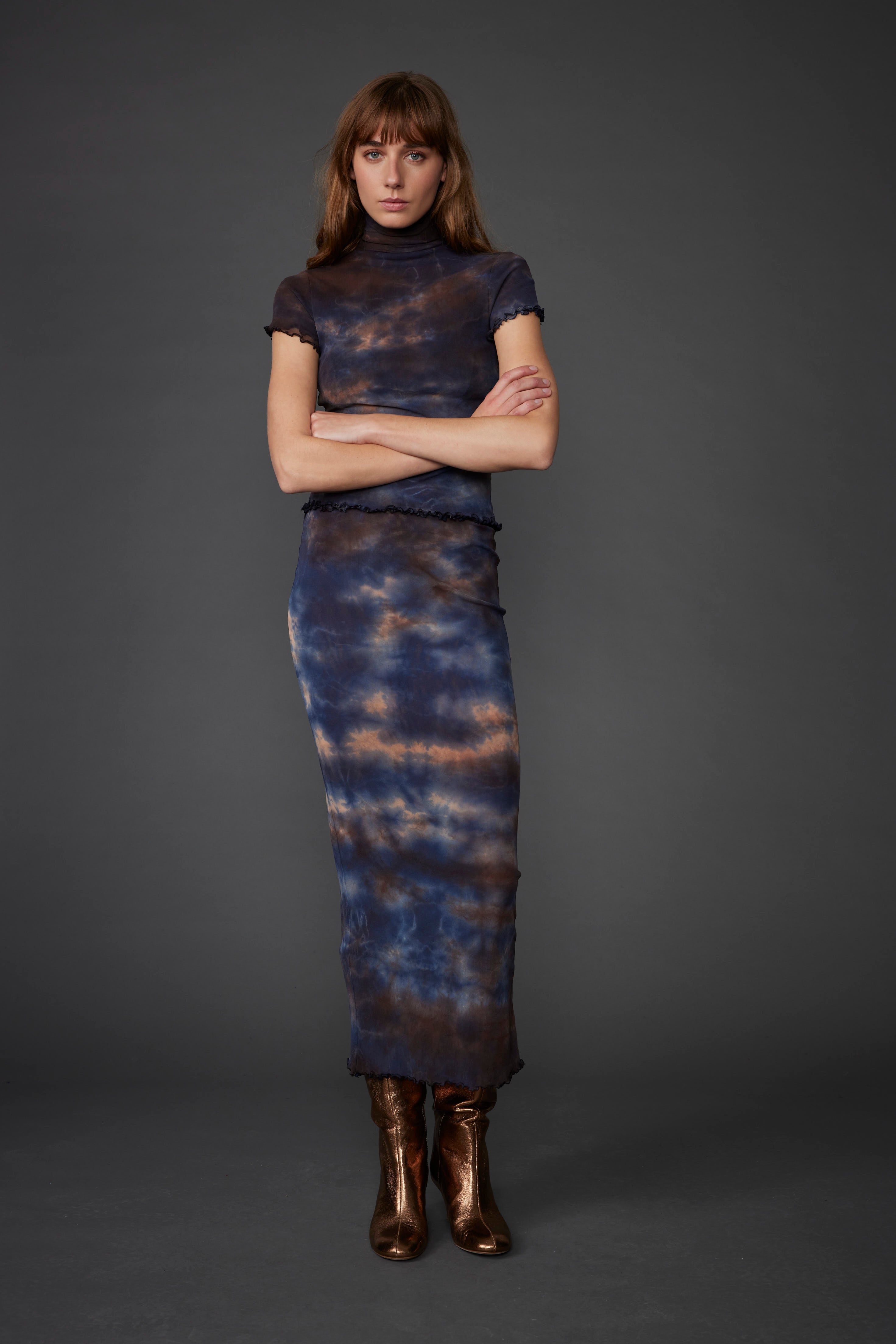 LONG SKIRT TULLE BICOLOR