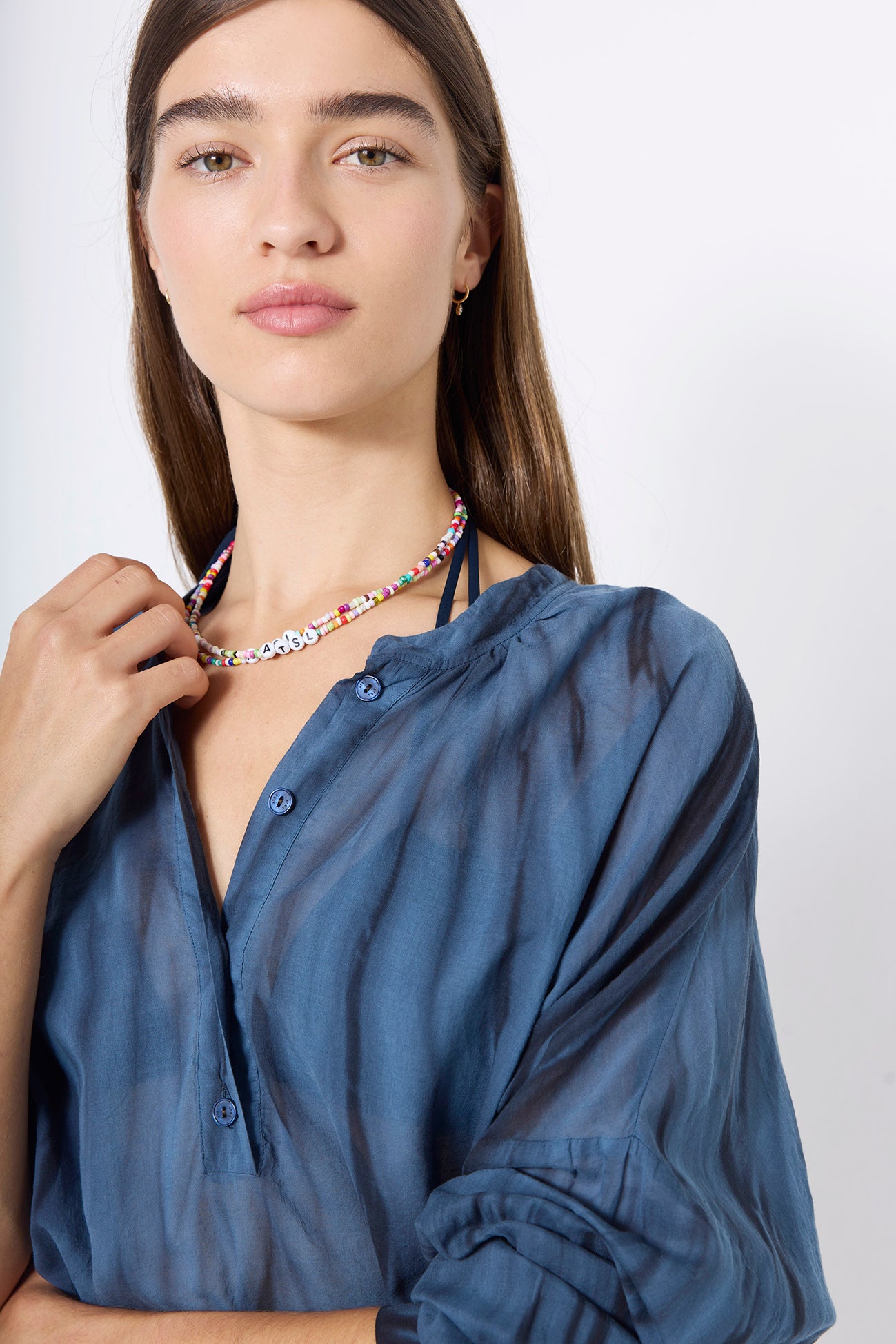 SHIRT VOILE BICOLOR