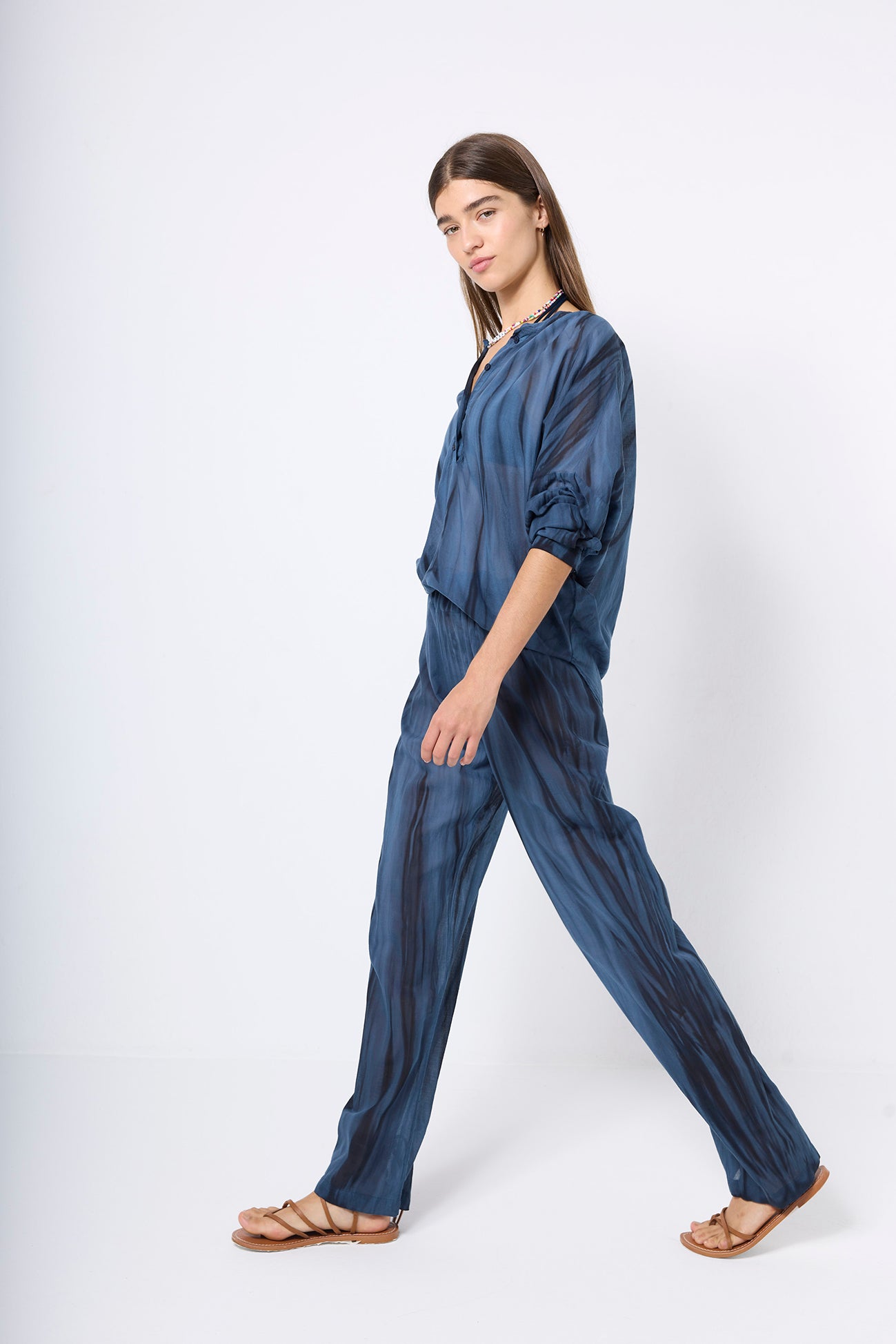 PANTS VOILE BICOLOR