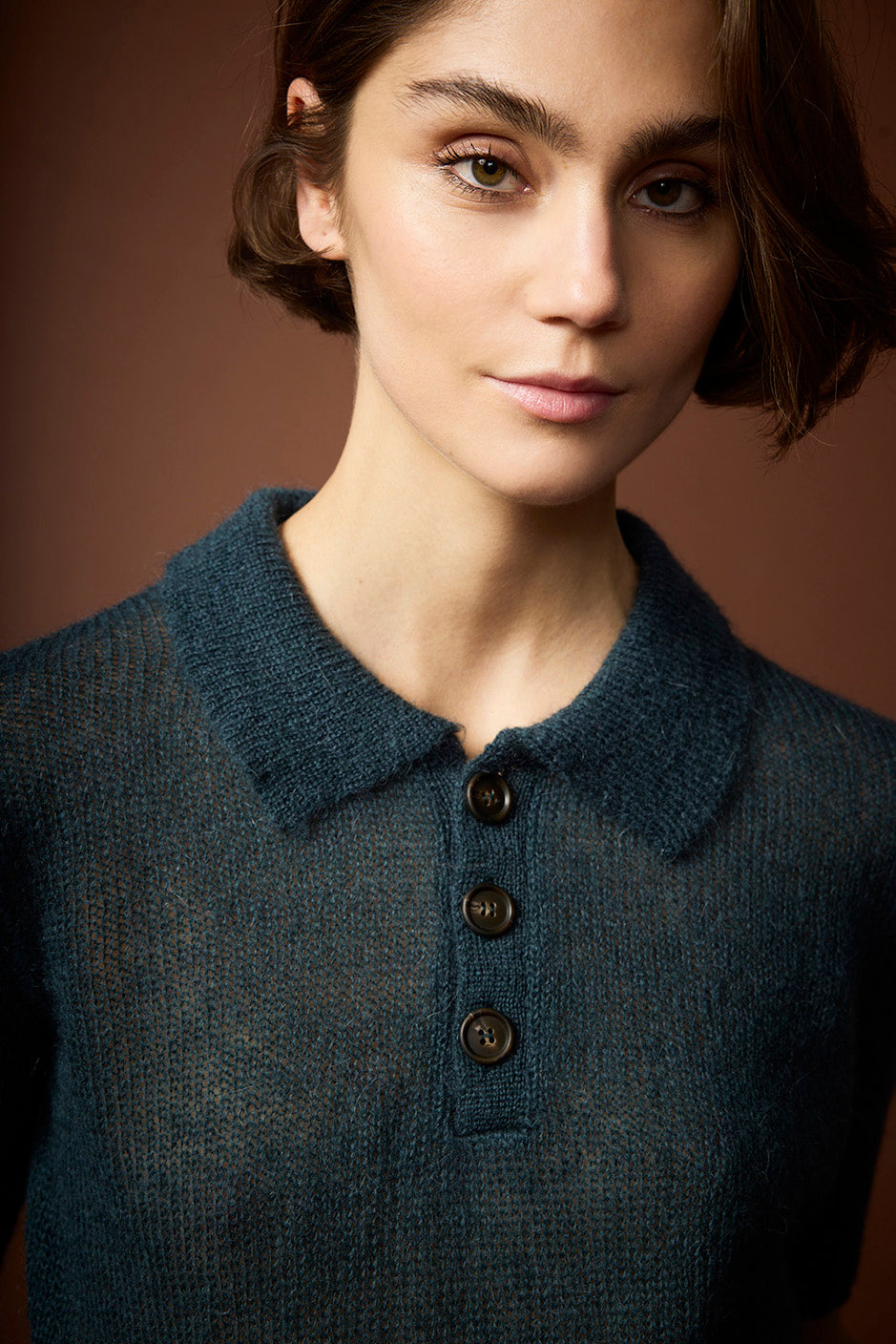 AUDREY POLO MOHAIR KNIT