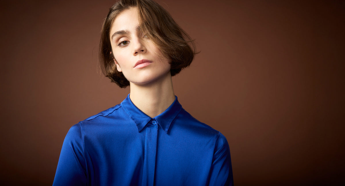 BLANCHE BASIC SILK SHIRT