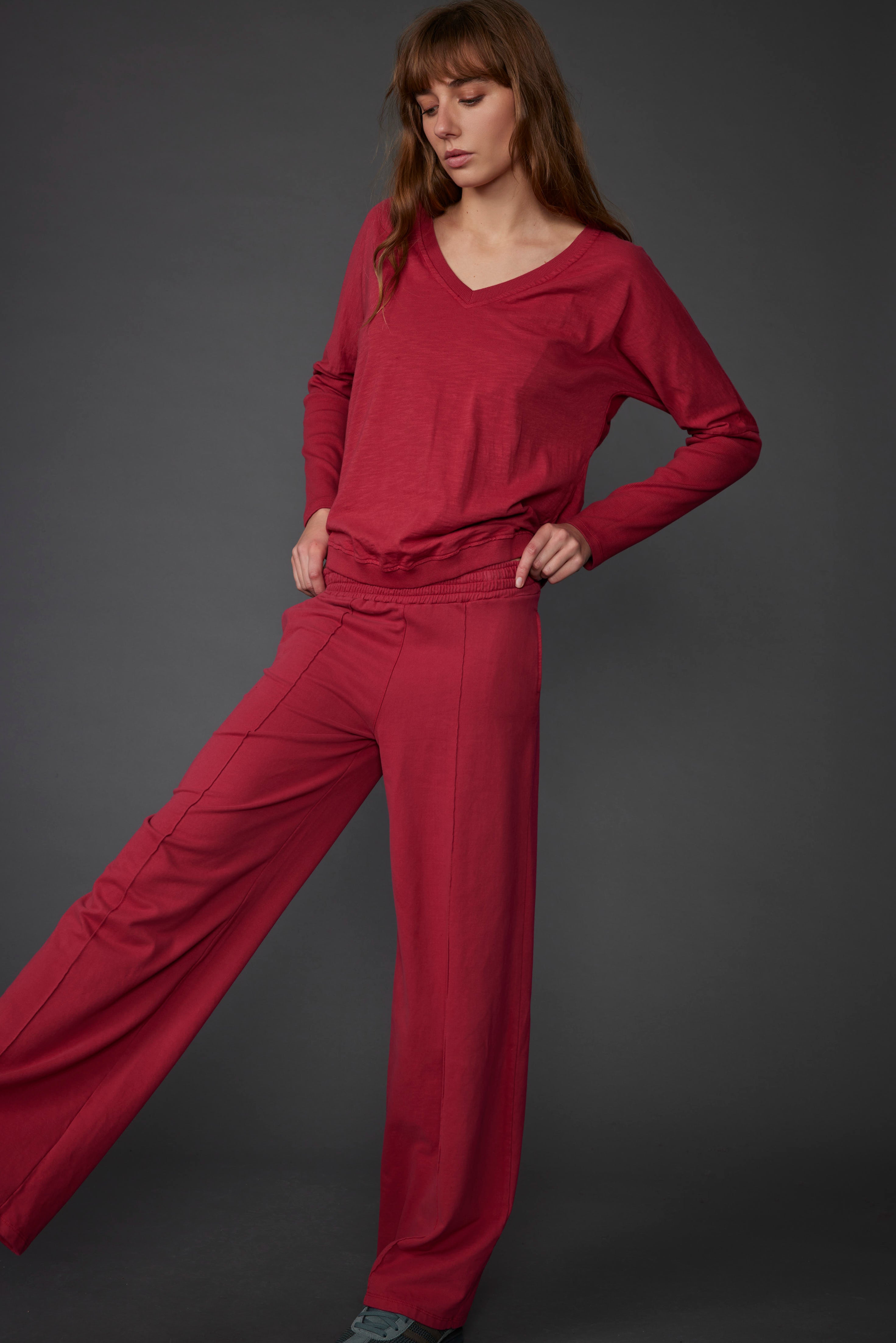WIDE PANTS FELPA