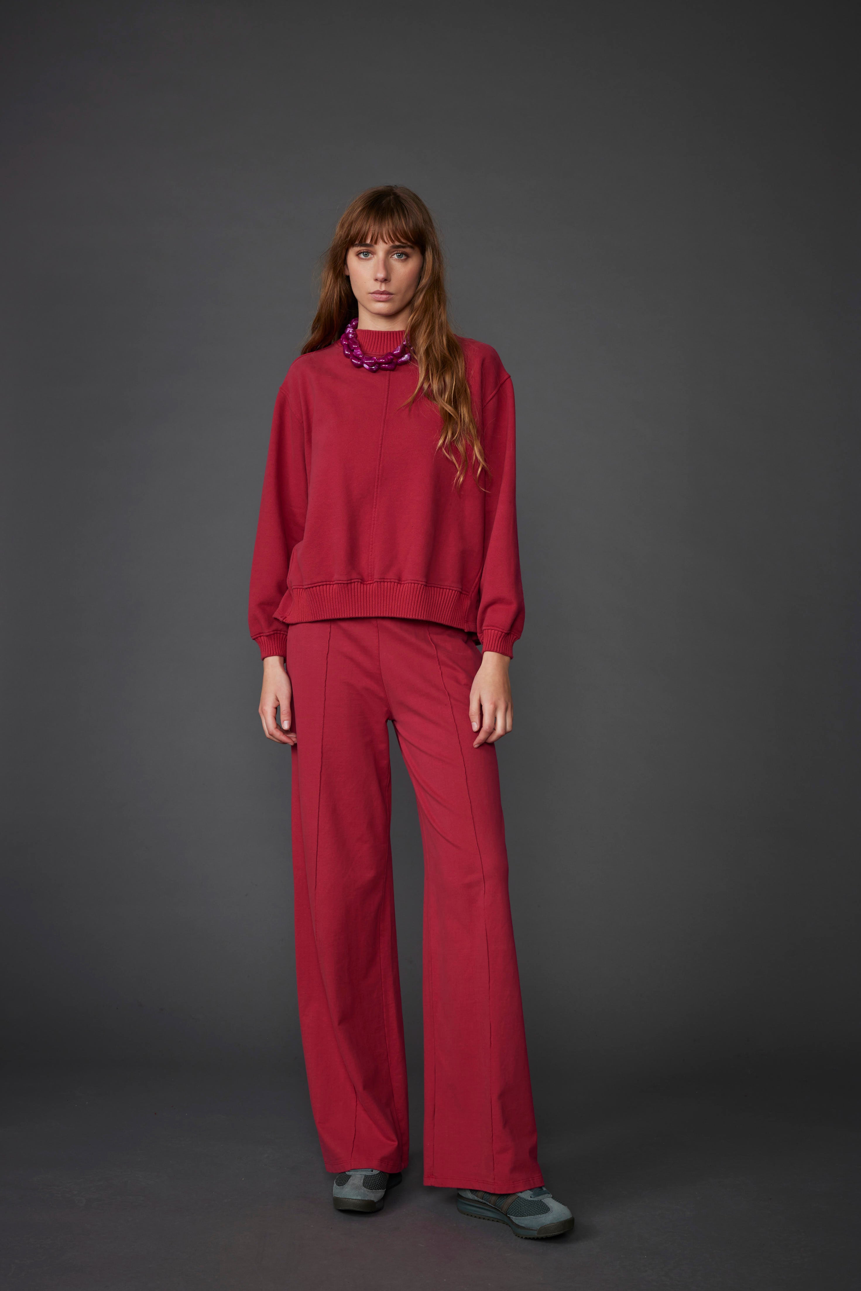 WIDE PANTS FELPA