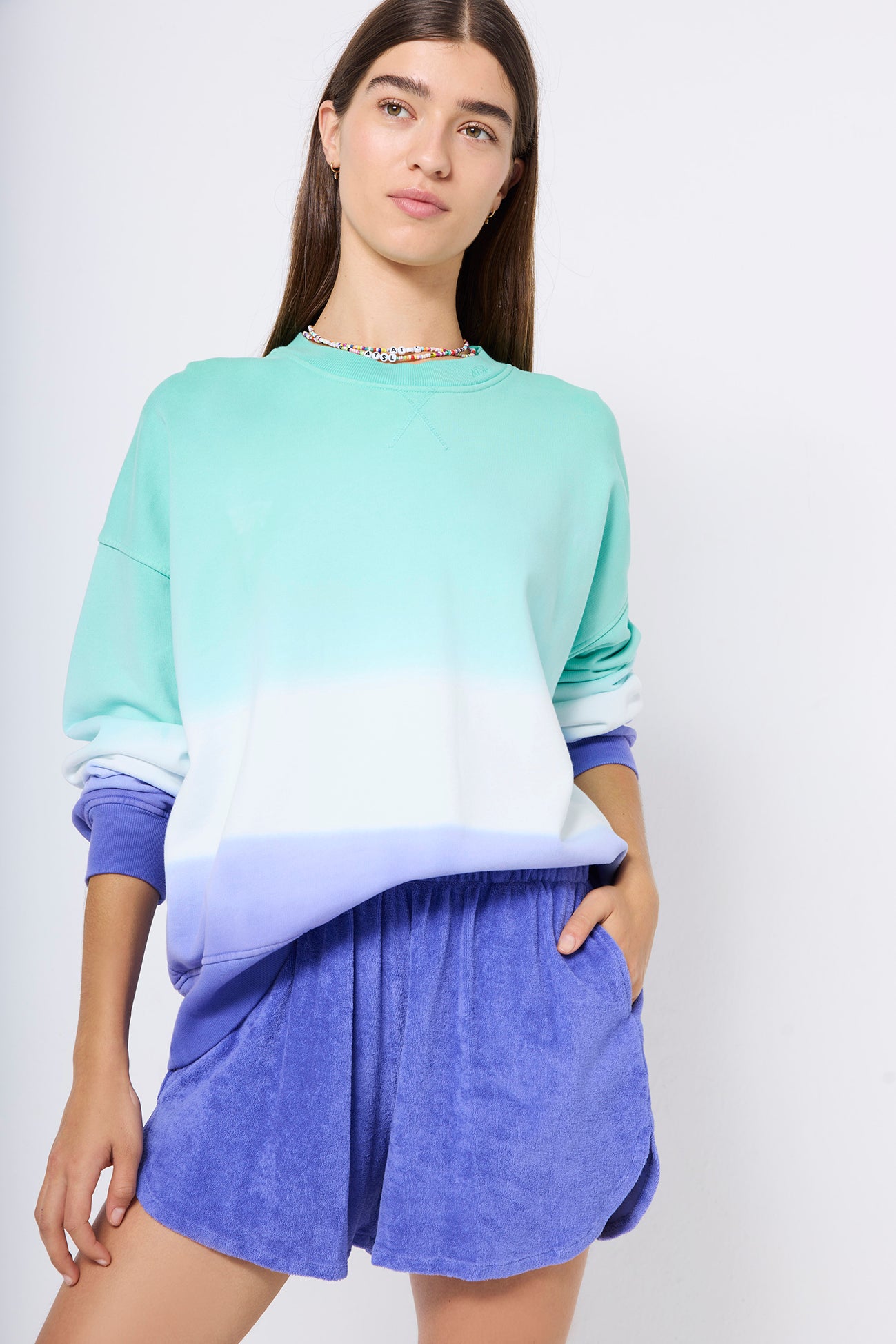 SHORT SWEATSHIRT FELPA BICOLOR
