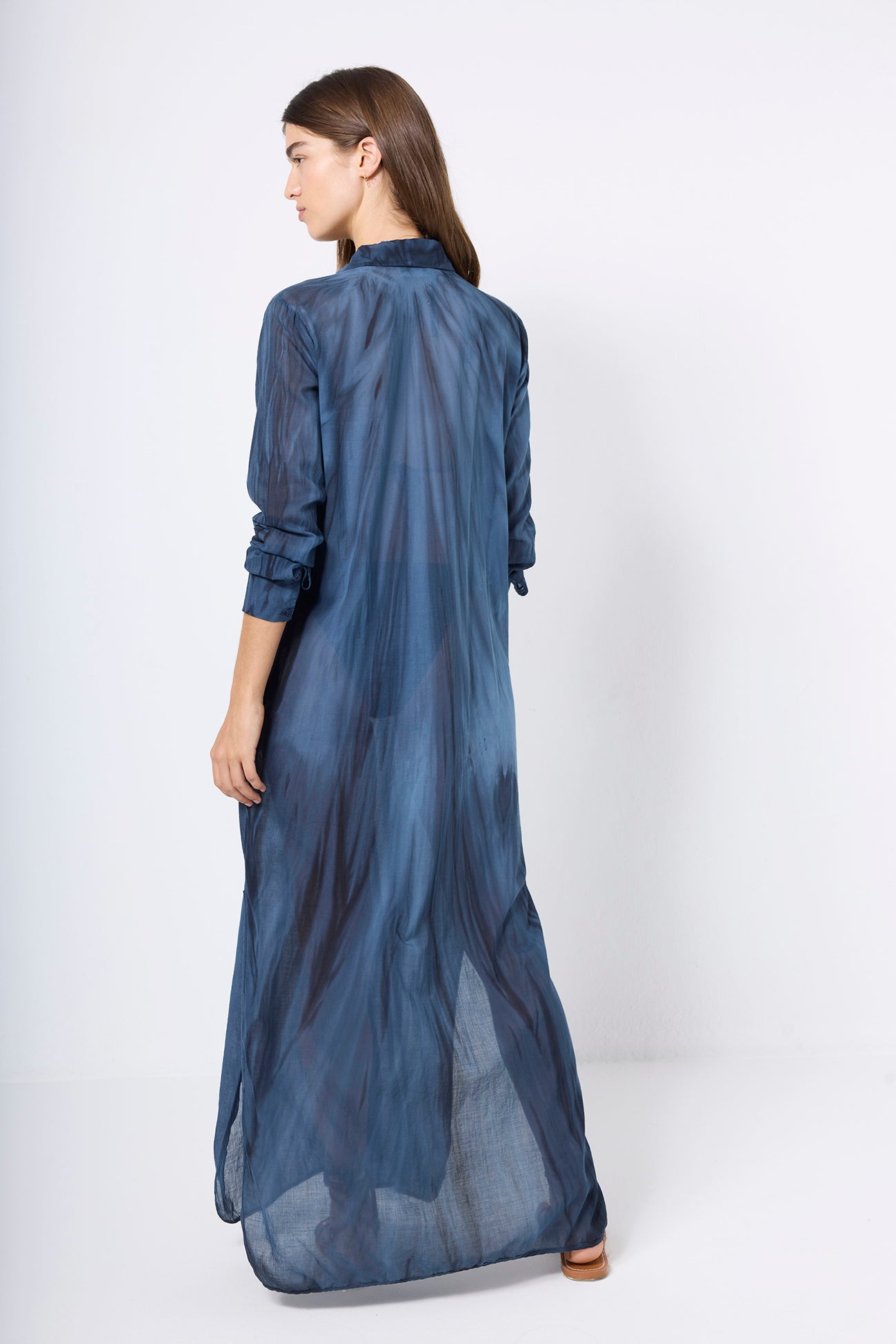 LONG DRESS VOILE BICOLOR