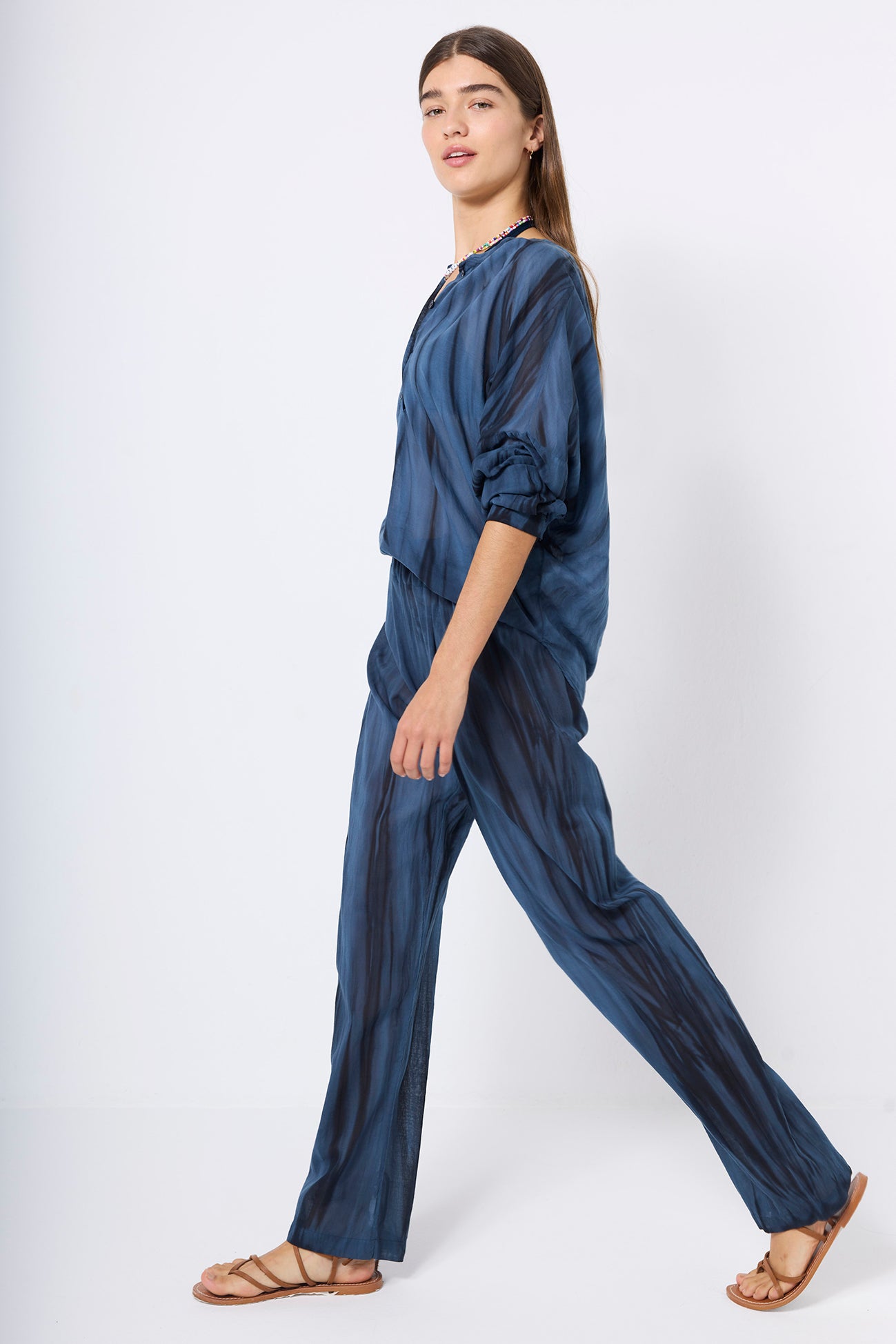 PANTS VOILE BICOLOR