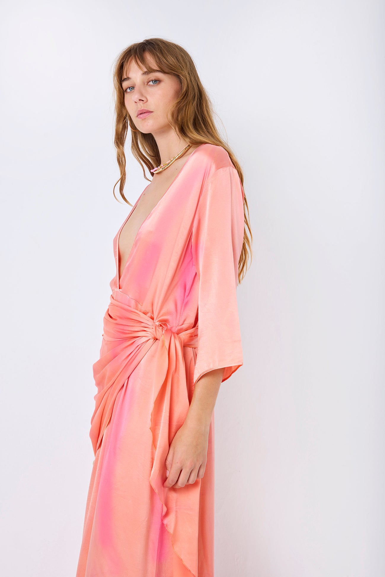 NUDO DRESS SILK BICOLOR