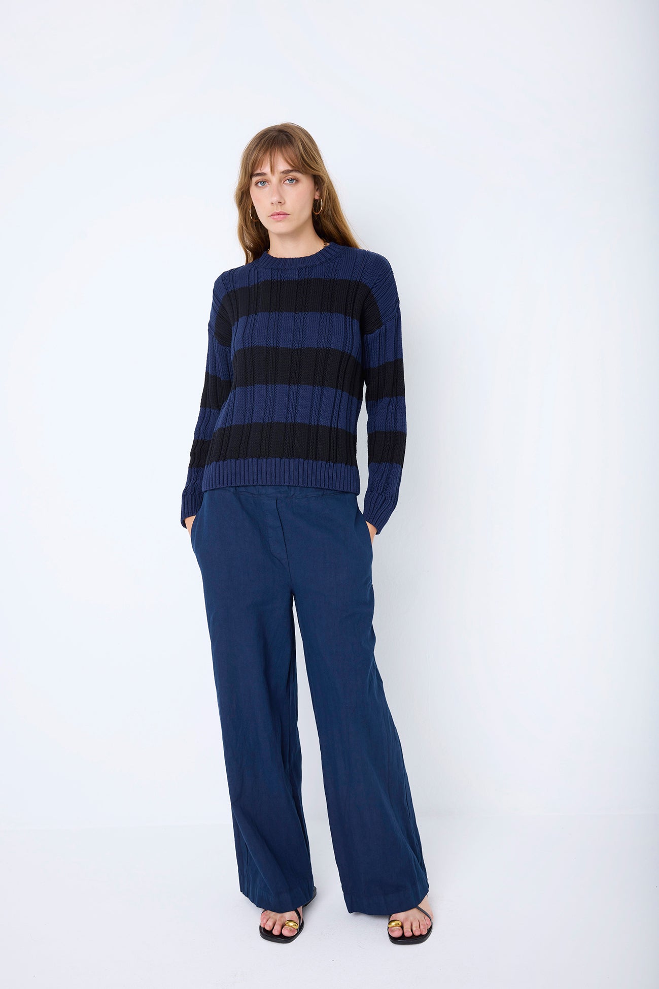 WIDE PANTS LINEN COTTON