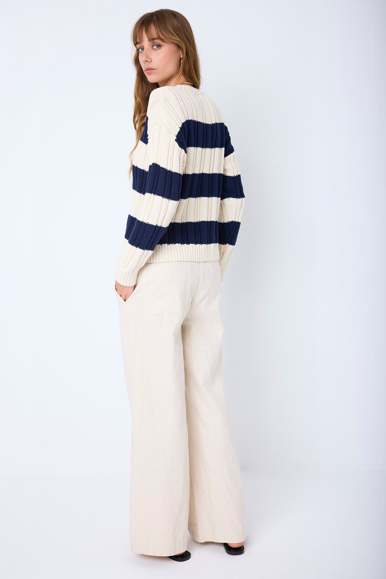 WIDE PANTS LINEN COTTON