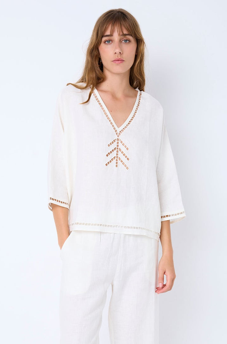 BLOUSE LINEN BRODERIE