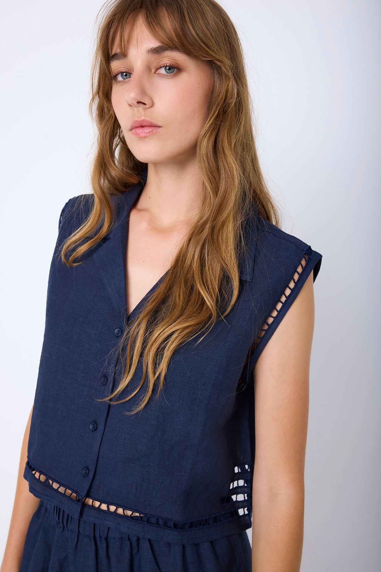 SHIRT SM LINEN BRODERIE