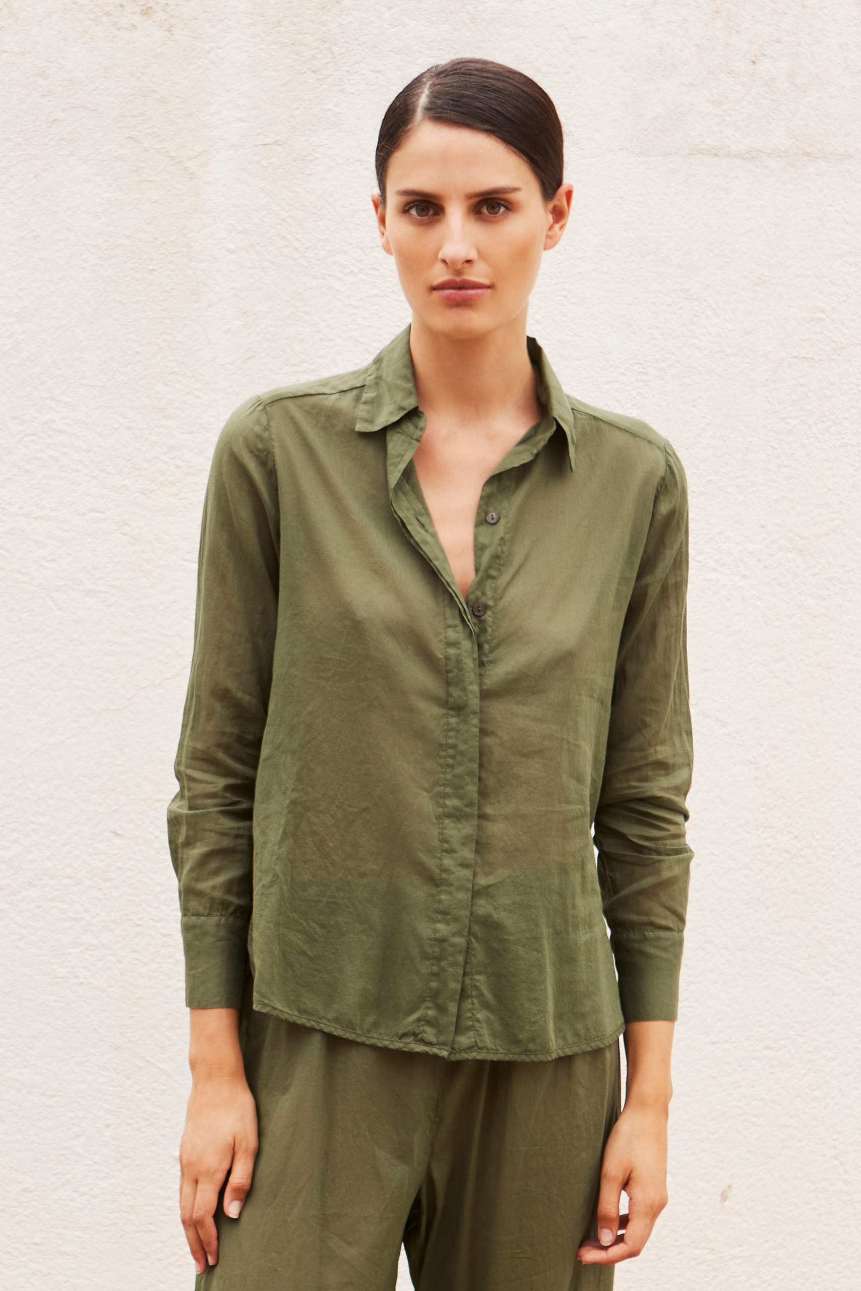 SHIRT VOILE KAKHI